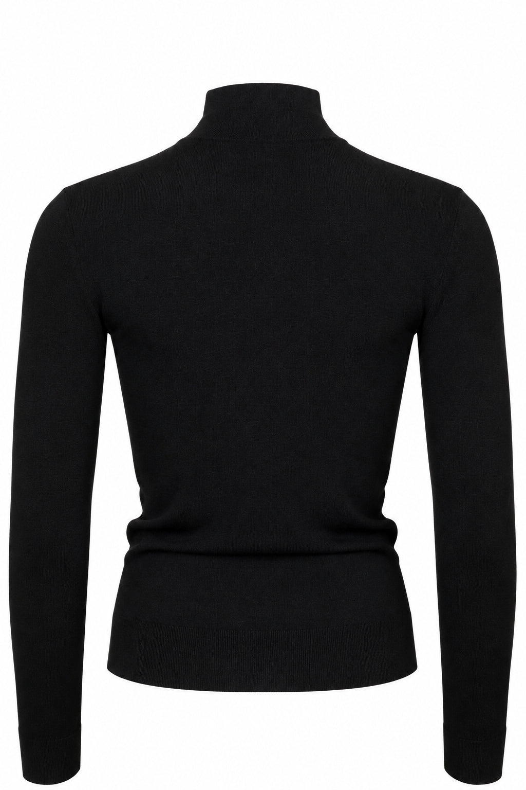 LOUIS VUITTON Shoulder Zip Turtleneck Viscose Black