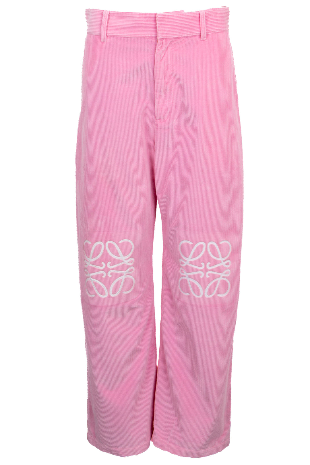 LOEWE Anagram Corduroy Pants Cotton Pink