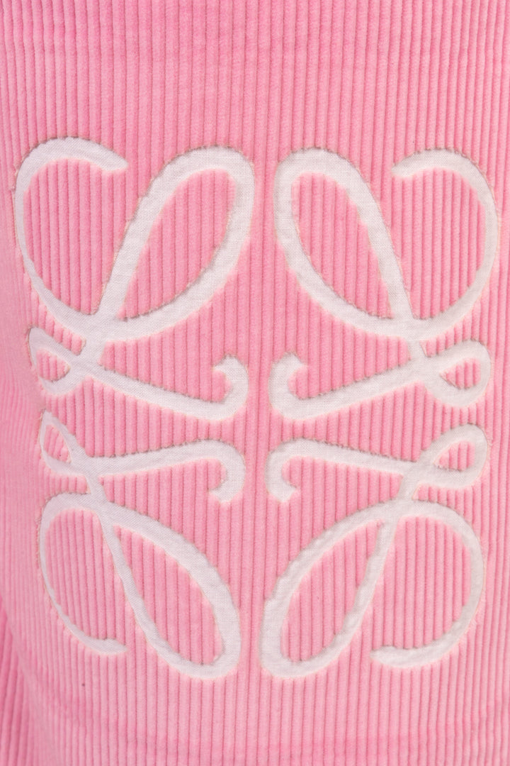 LOEWE Anagram Corduroy Pants Cotton Pink