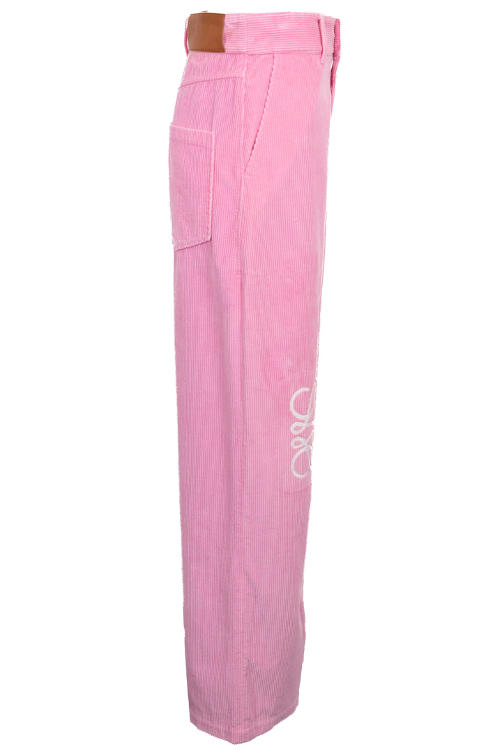 LOEWE Anagram Corduroy Pants Cotton Pink