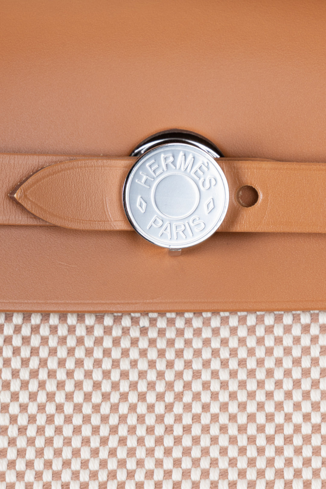 HERMÈS Herbag Zip 31 Canvas Tan