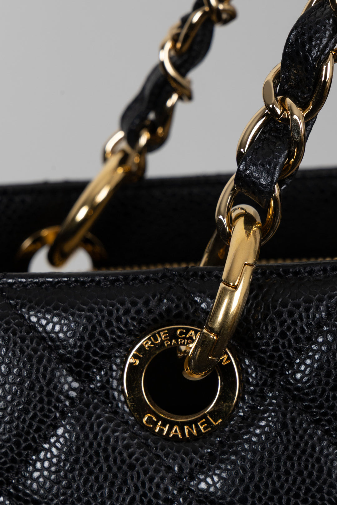 CHANEL GST Tote Caviar Black
