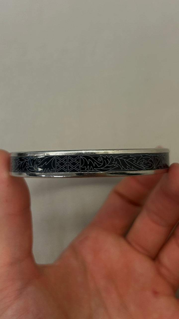 HERMÈS Narrow Bracelet Email Black