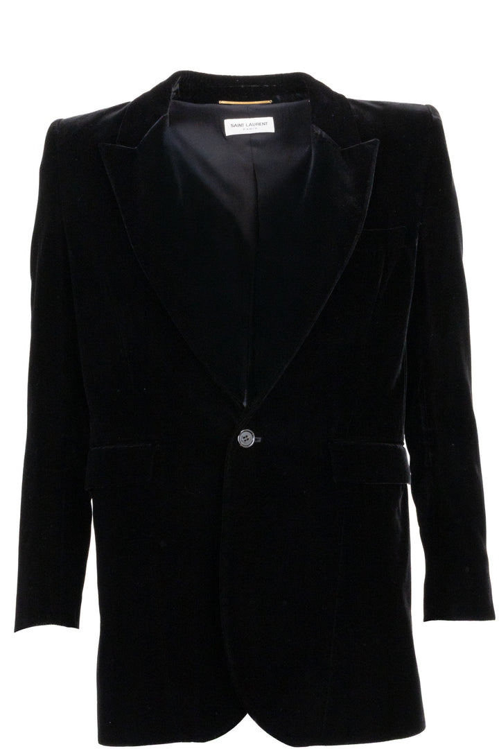 SAINT LAURENT Blazer en velours noir