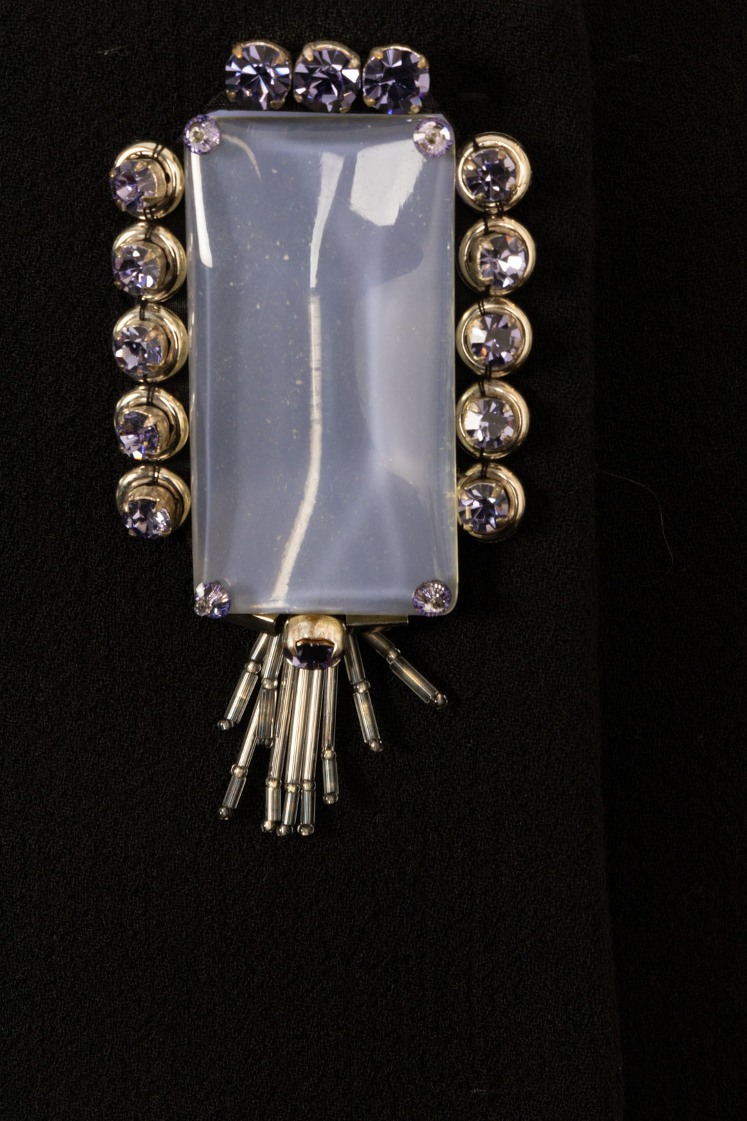 Broche pour jupe PRADA en laine noire