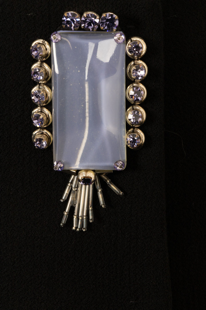Broche pour jupe PRADA en laine noire