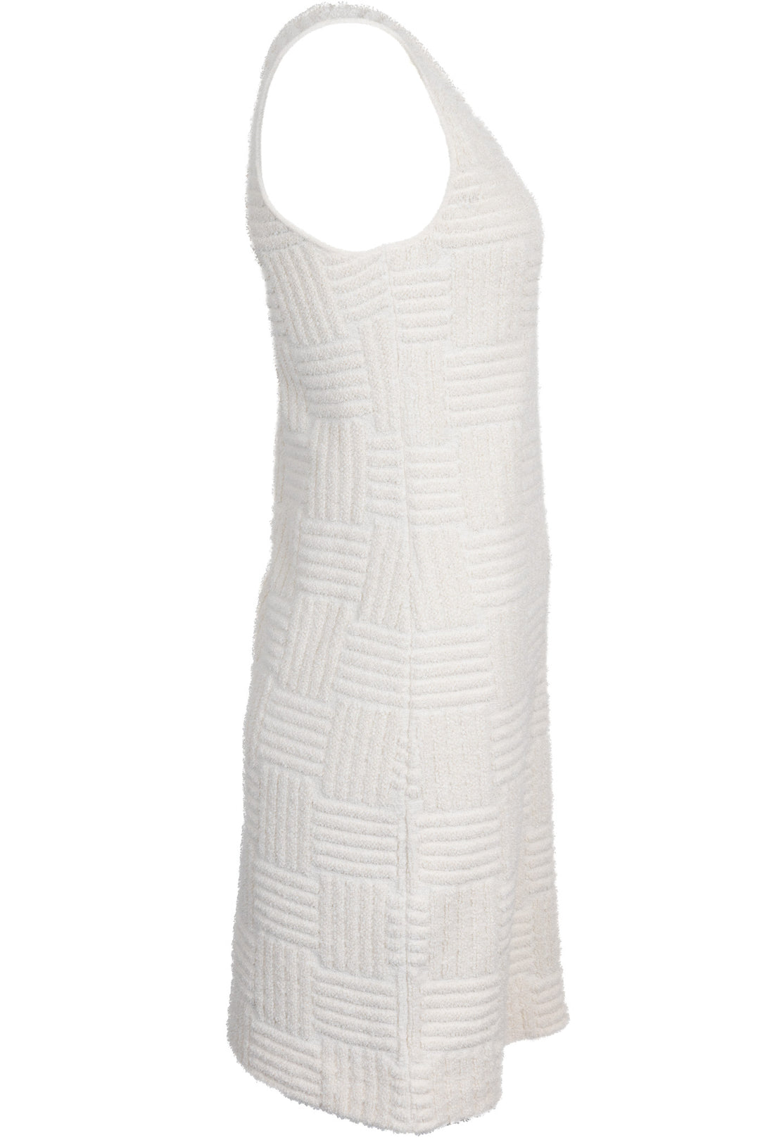 BOTTEGA VENETA Robe asymétrique en tissu éponge blanc cassé