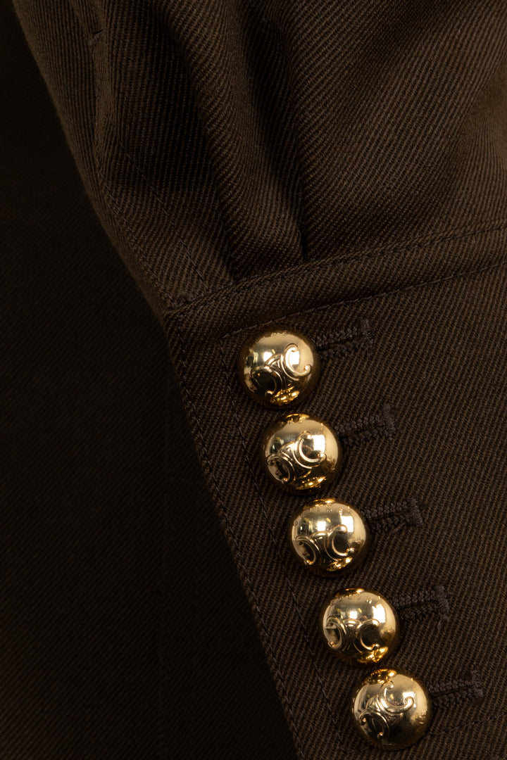CELINE Army Jacket Wool Khaki