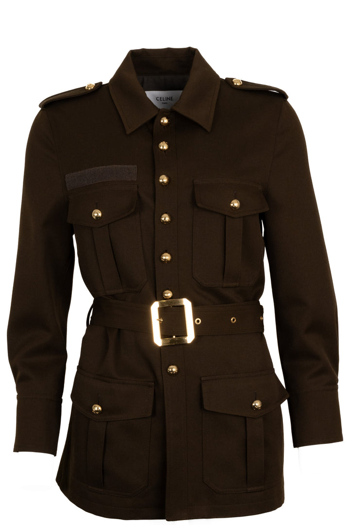 CELINE Army Jacket Wool Khaki
