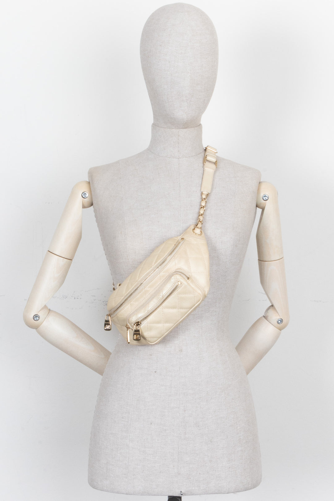 CHANEL All About Waist Bag Iridescent Ivory
