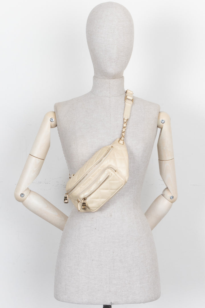 CHANEL All About Waist Bag Iridescent Ivory