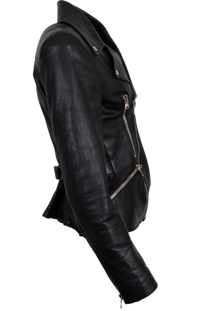 ALEXANDER MCQUEEN Classic Leather Jacket Black