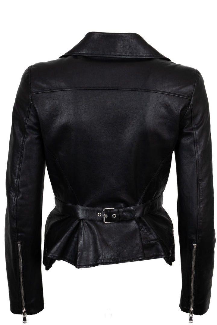 ALEXANDER MCQUEEN Classic Leather Jacket Black