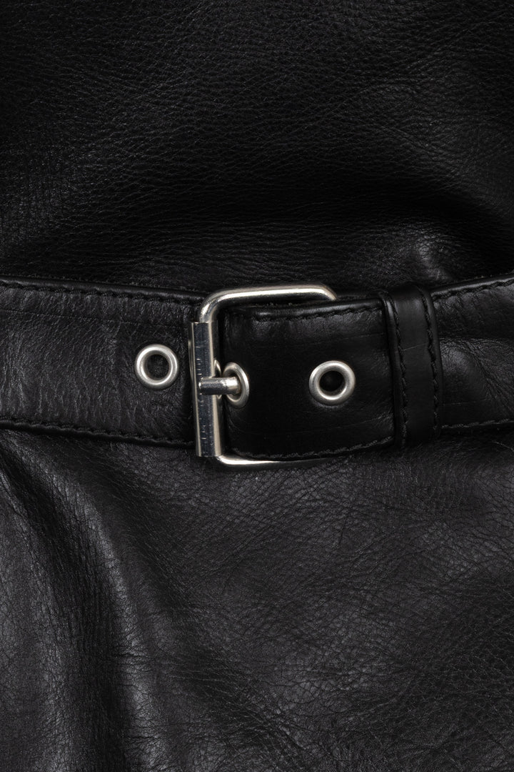 ALEXANDER MCQUEEN Classic Leather Jacket Black