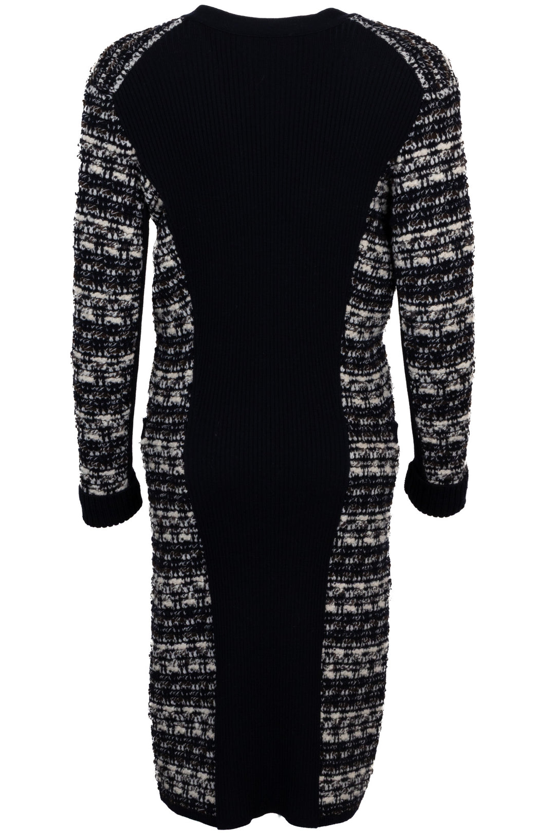 CHLOÉ Maxi Cardigan Tweed Wool Navy