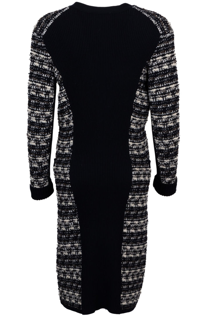 CHLOÉ Maxi Cardigan Tweed Wool Navy