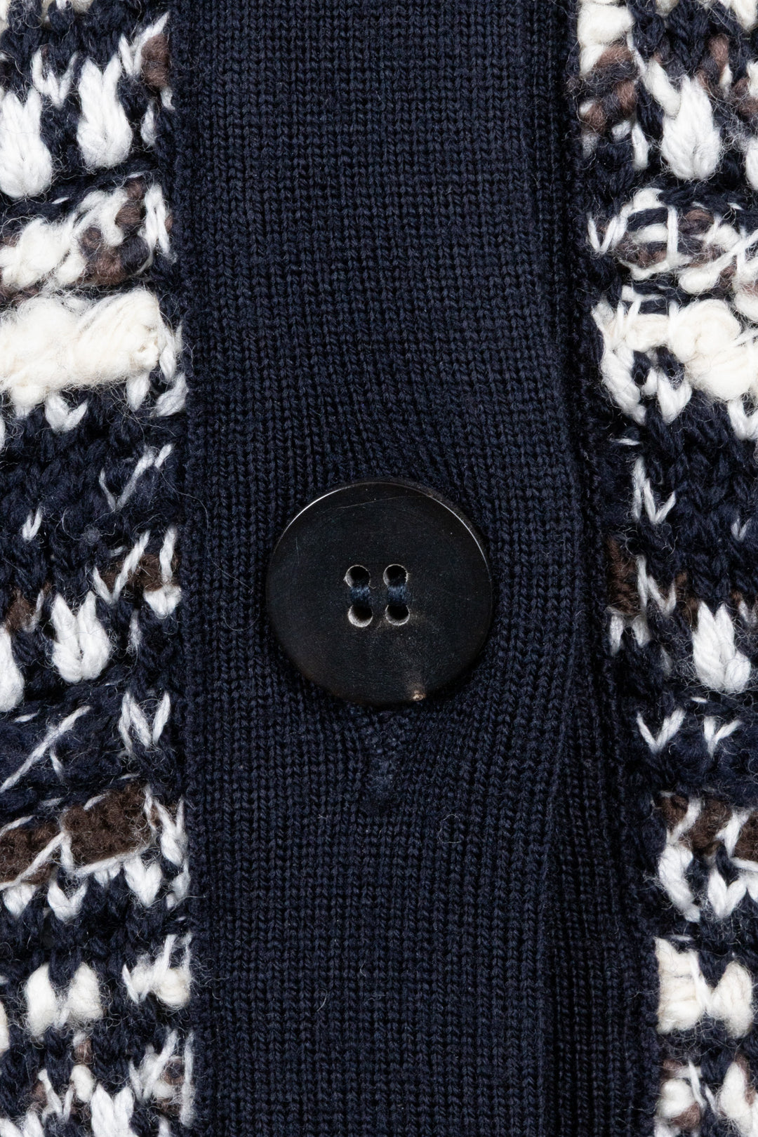 CHLOÉ Maxi Cardigan Tweed Wool Navy