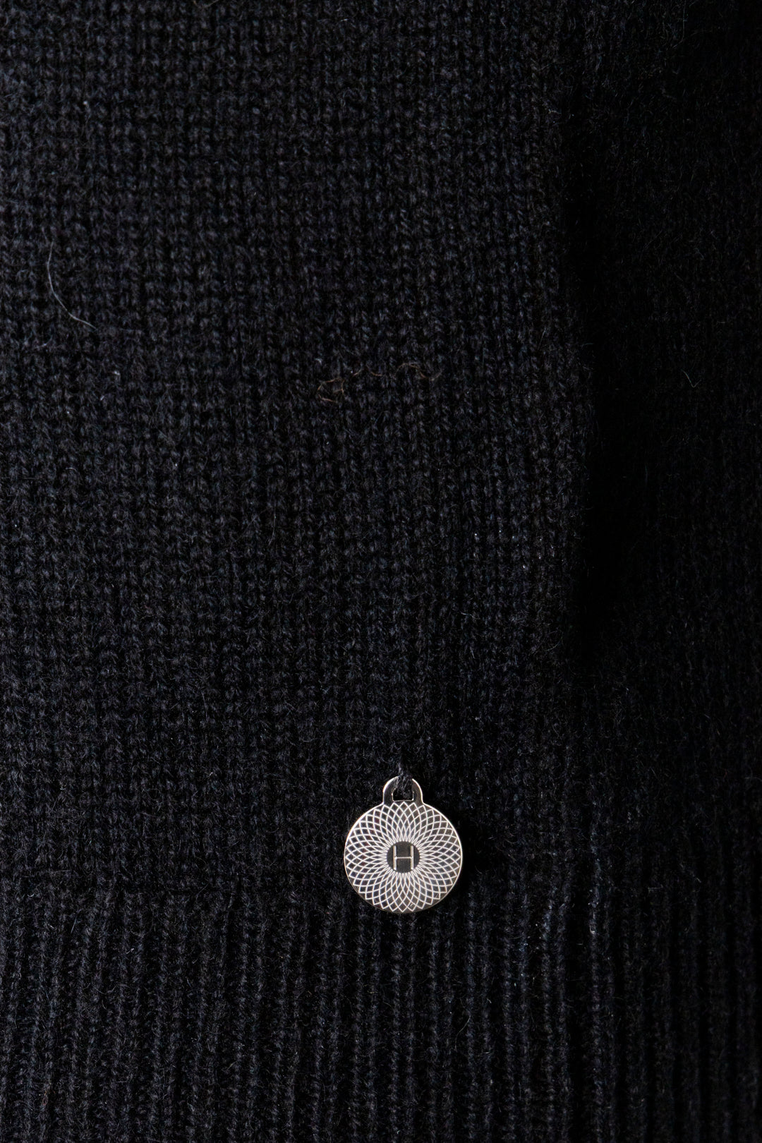 HERMÈS Turtle Neck Knit Cashmere Black
