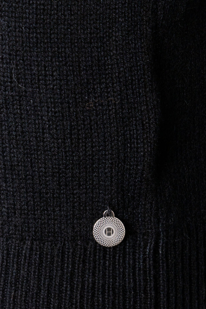 HERMÈS Turtle Neck Knit Cashmere Black