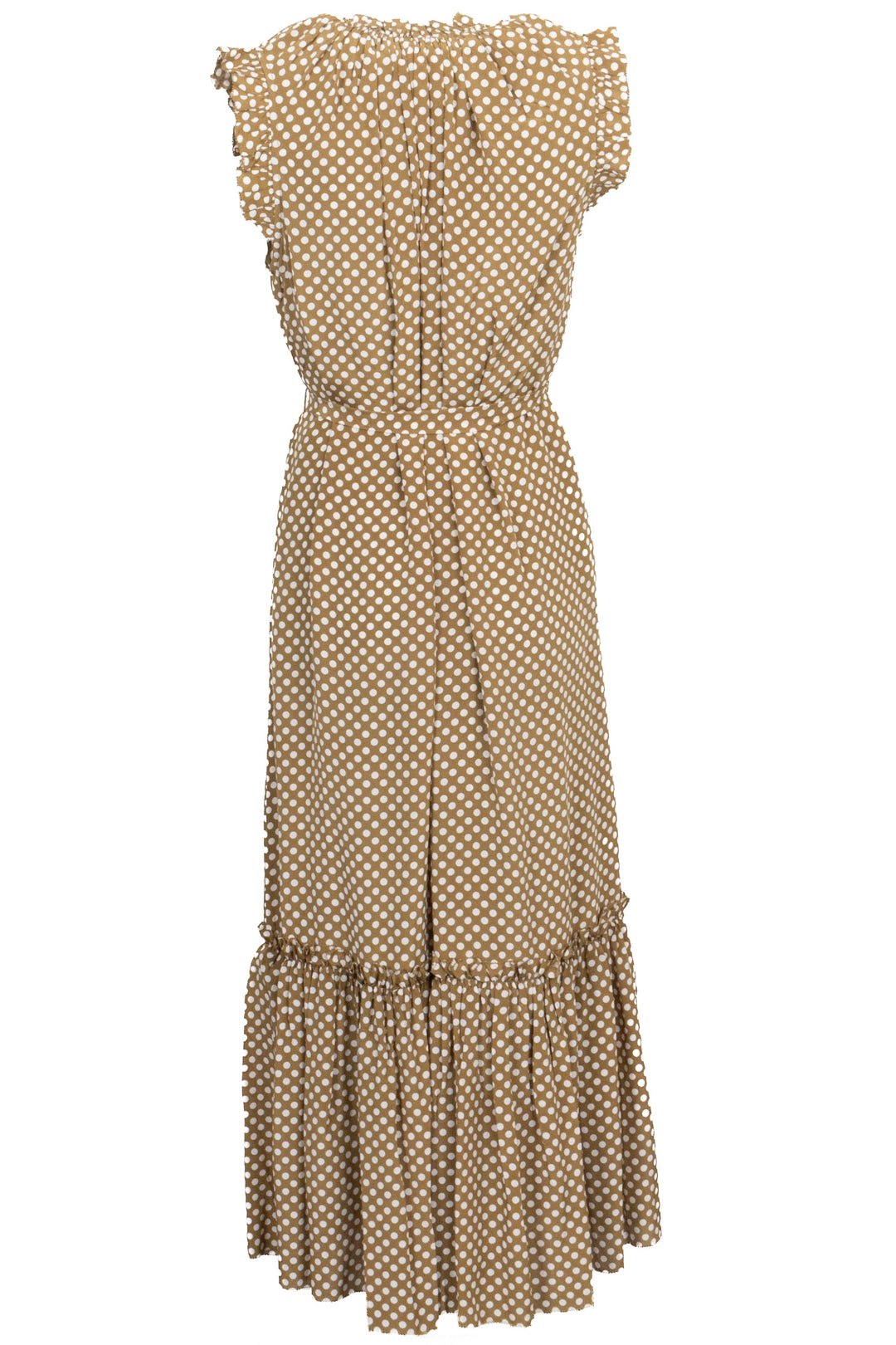 ZIMMERMANN Midi Dress Belted Kaki White Dots