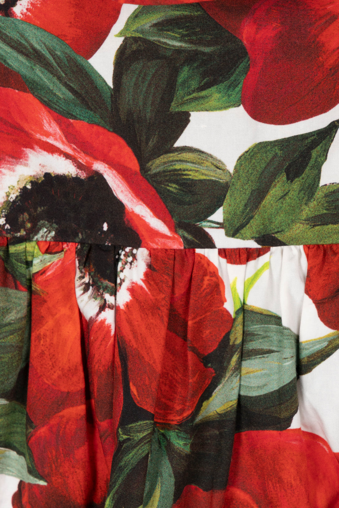 DOLCE&GABBANA Papavero Dress Cotton Red