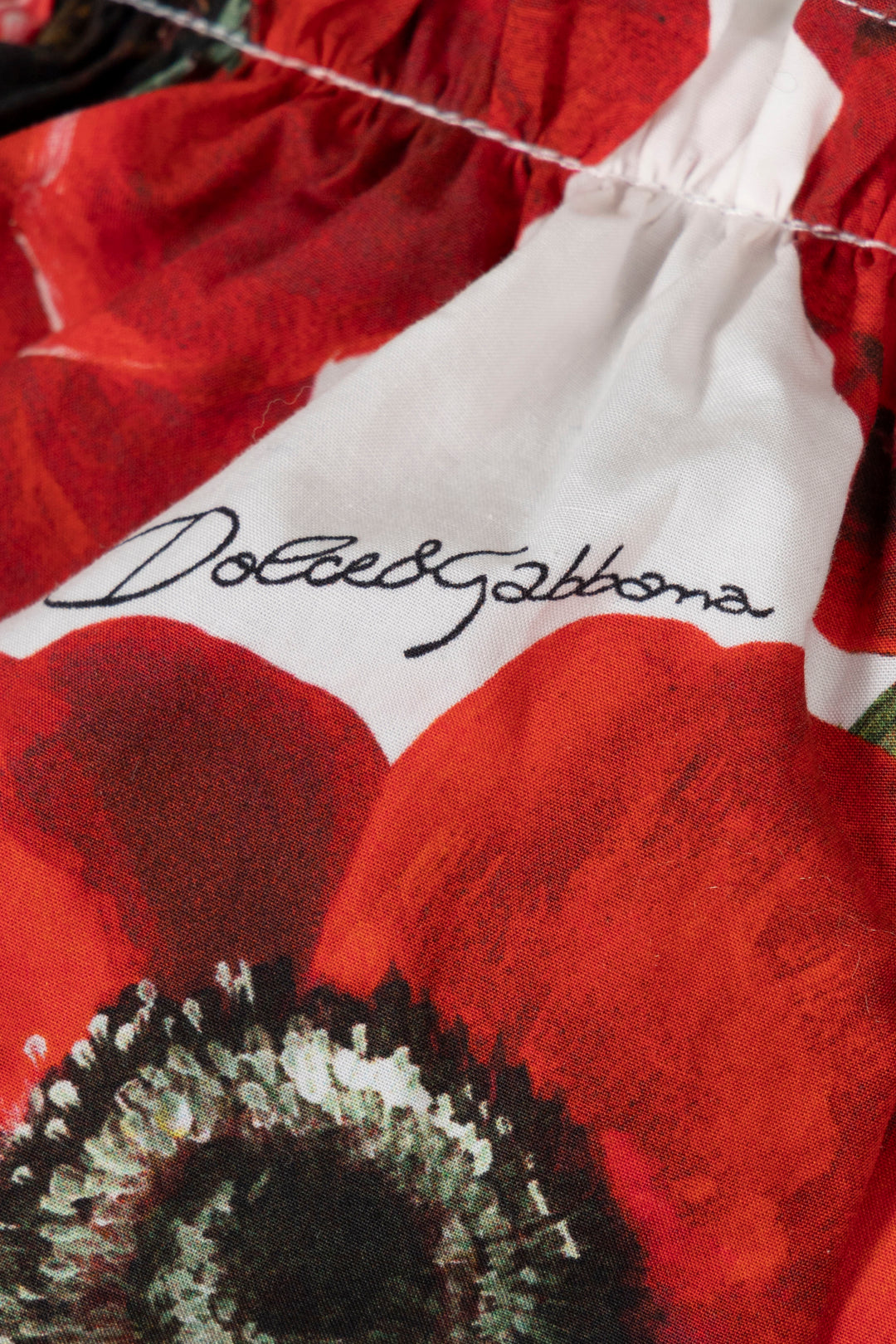 DOLCE&GABBANA Papavero Dress Cotton Red