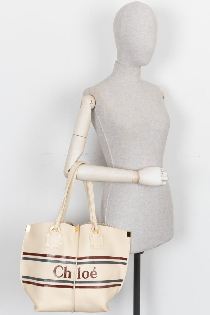 CHLOÉ Vick Tote Bag Ivory