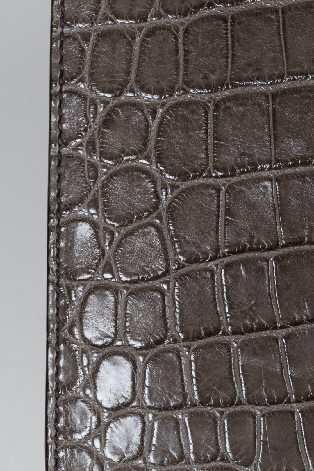 Sac Prada à poignée en alligator gris