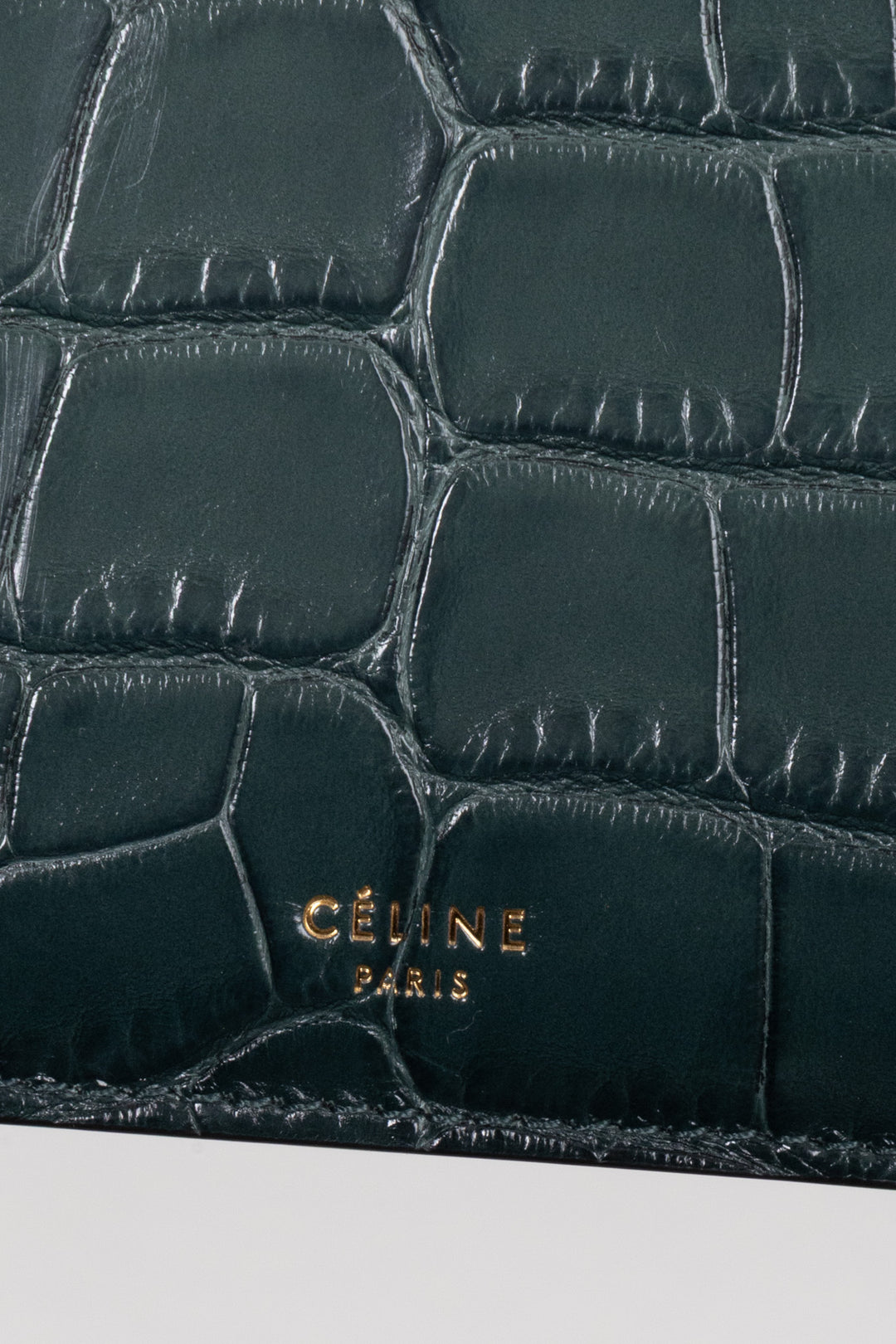 CELINE Cypress Bag Alligator Green
