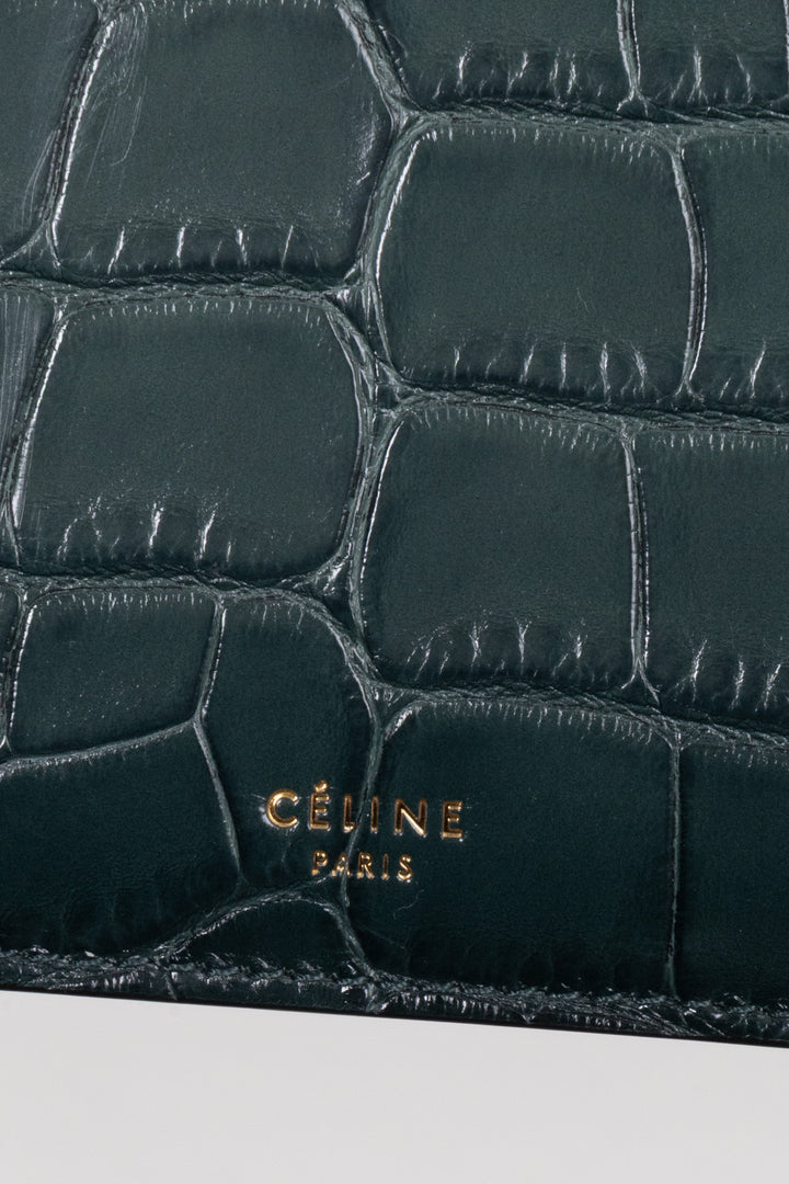 CELINE Cypress Bag Alligator Green