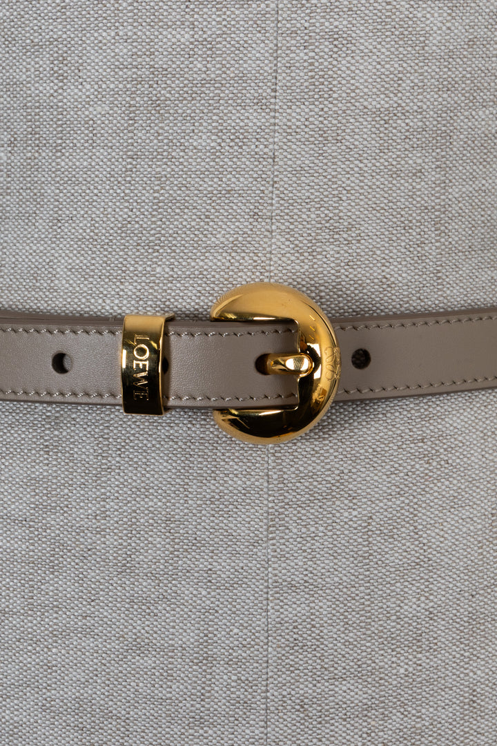LOEWE Pebble Belt Leather Taupe