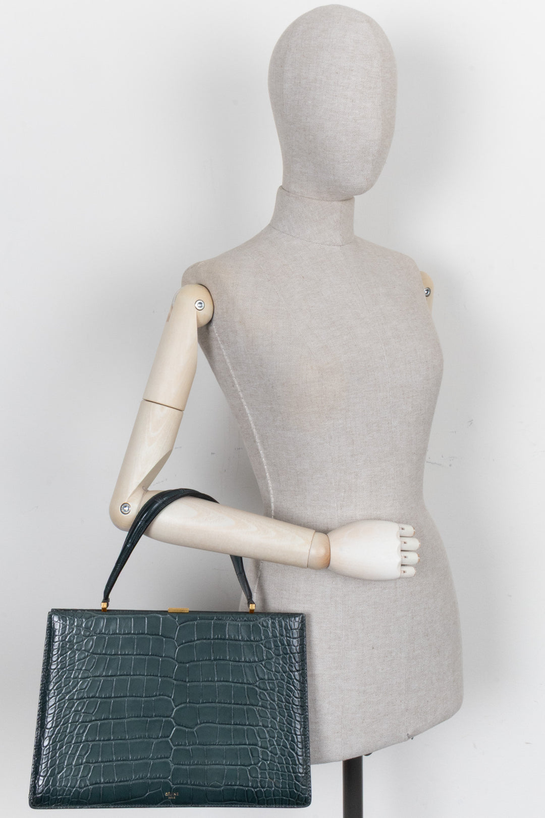 CELINE Cypress Bag Alligator Green