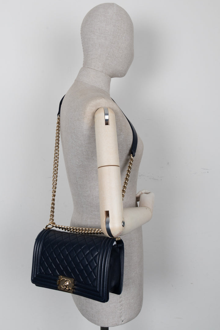 CHANEL Boy Bag Classic Navy