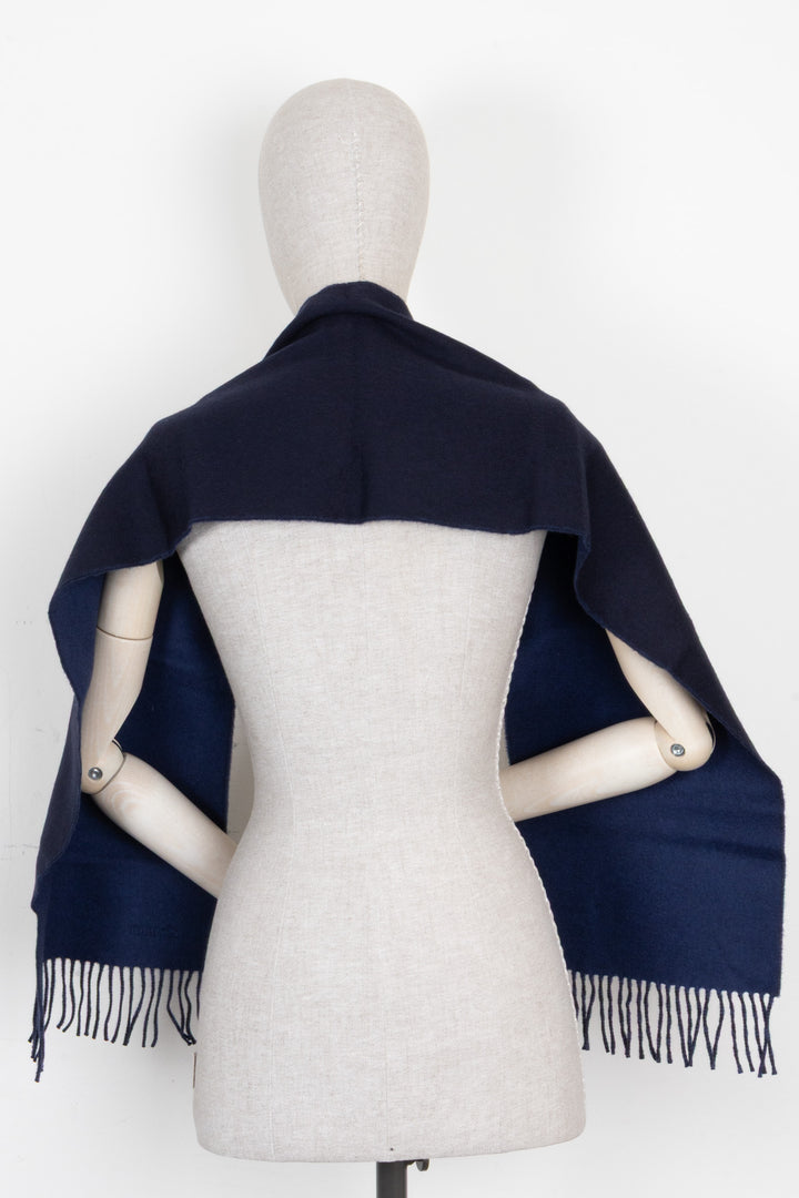 HERMÈS Cashmere Scarf Blue
