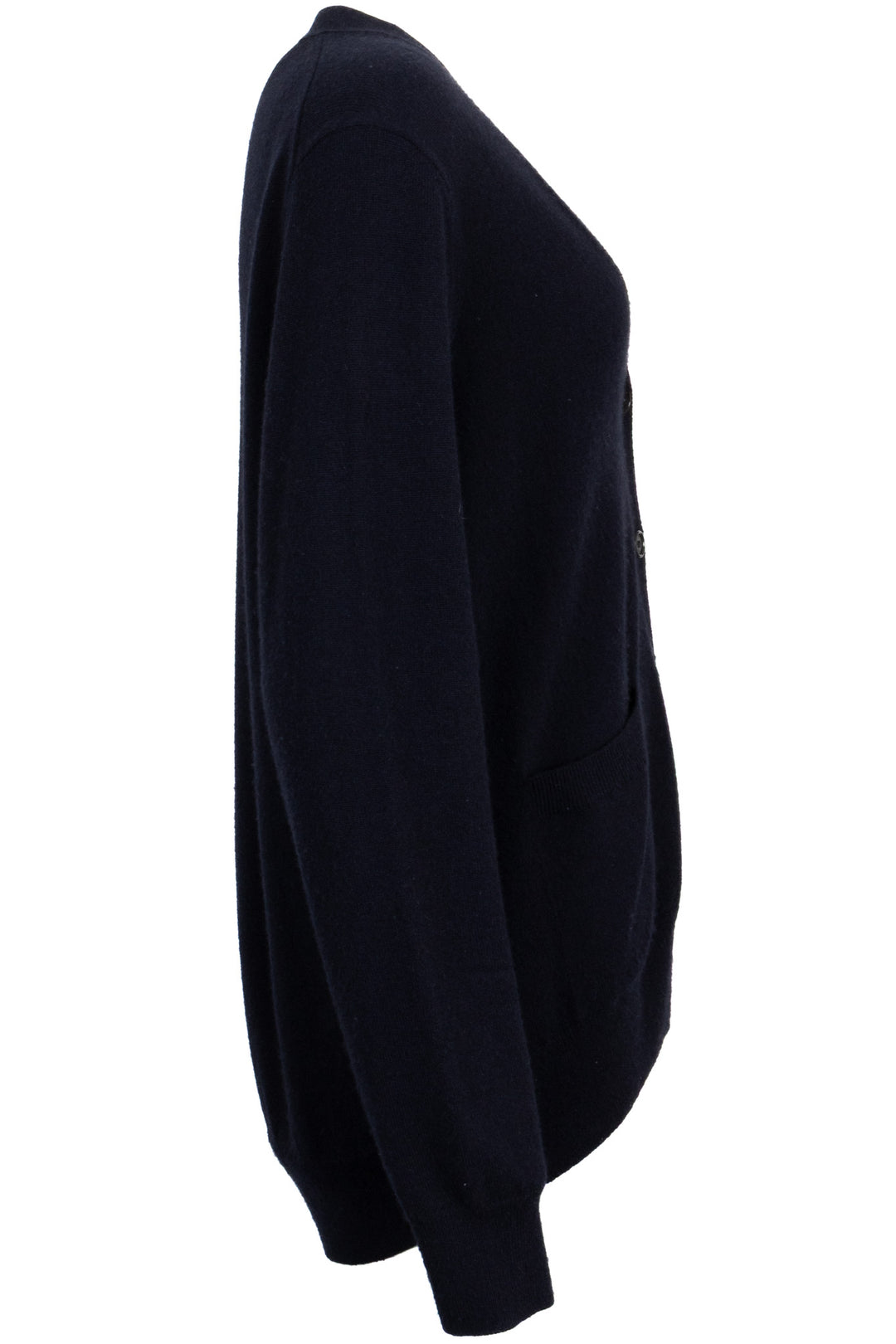 Cardigan en maille à col en V CELINE en cachemire bleu