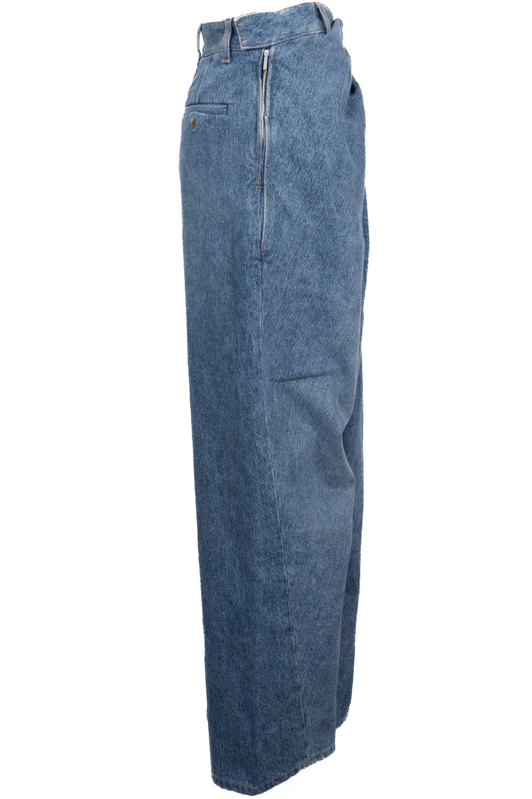 LOEWE Draped Logo Pants Denim Blue
