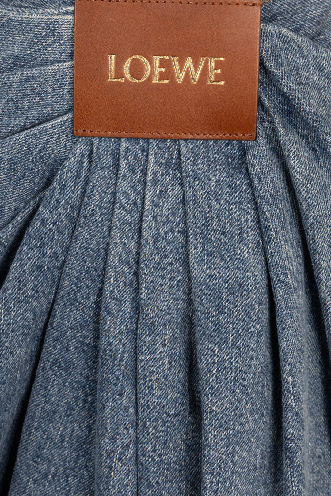 LOEWE Draped Logo Pants Denim Blue