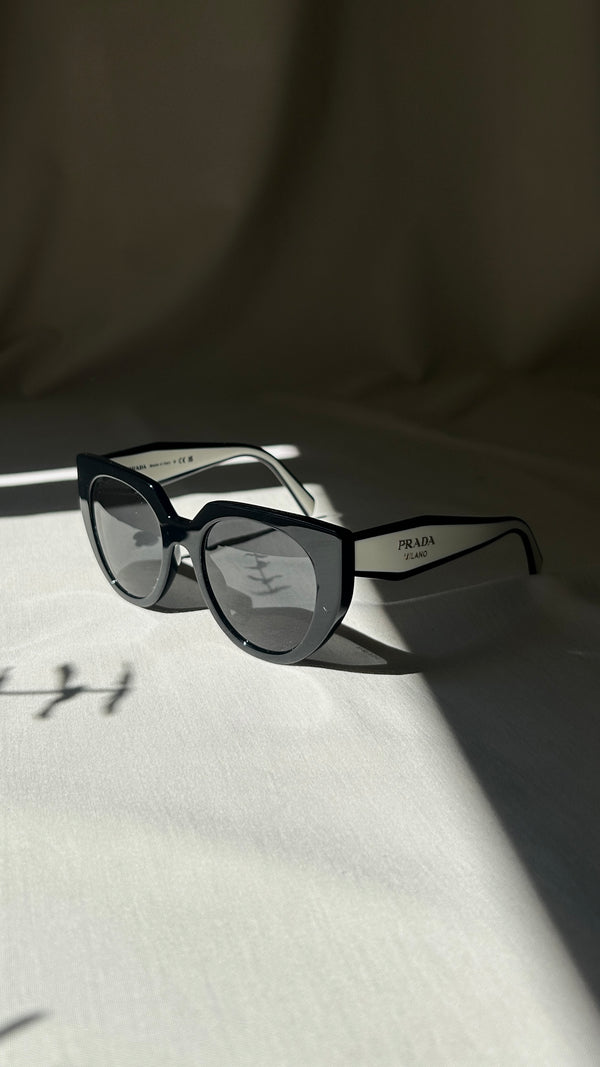 PRADA Sunglasses SPR14 Black White