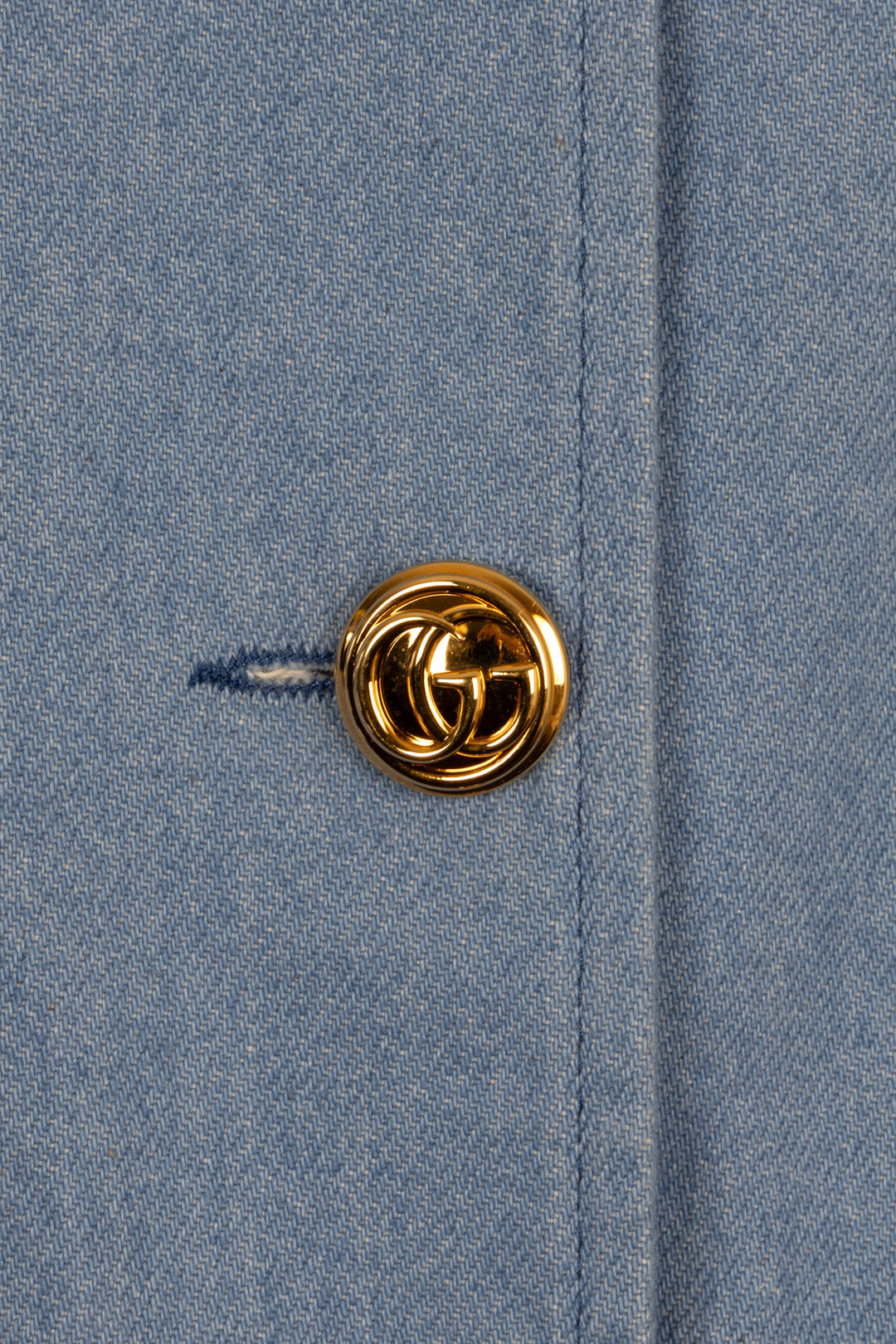 GUCCI Horsebit Mini Dress Denim Blue