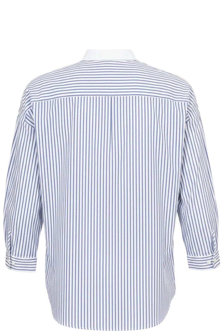 BRUNELLO CUCINELLI Striped Shirt Cotton Blue White