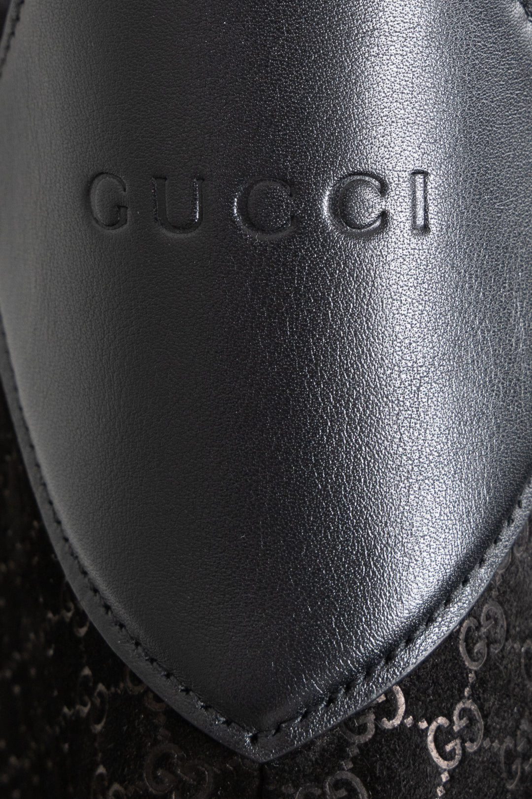 GUCCI B Shoulder Bag Suede Black