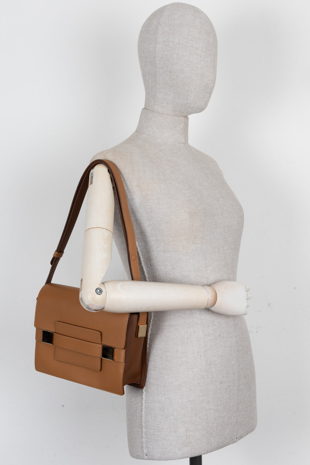 DELVAUX Madame PM Shoulder Bag Leather Brown