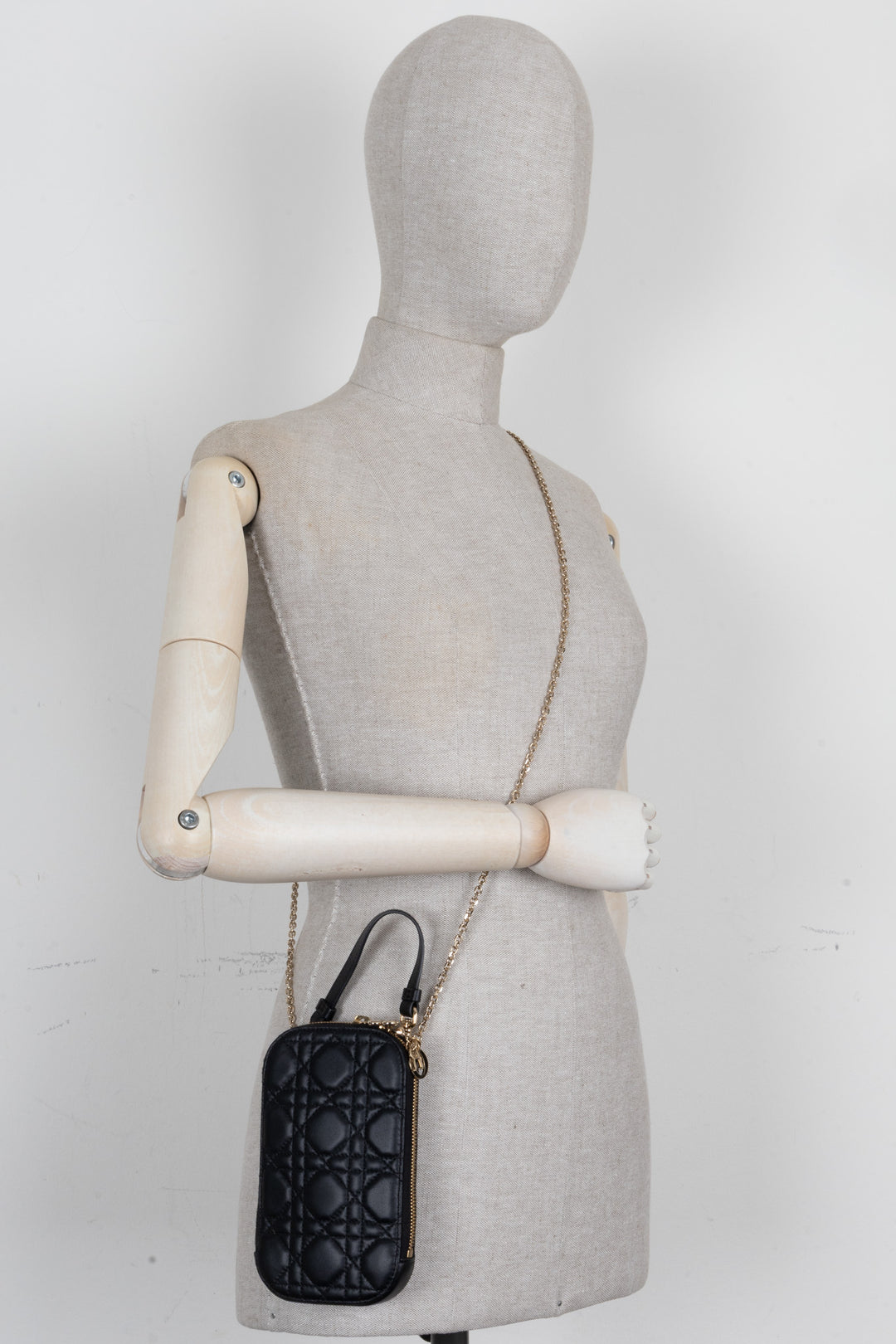 CHRISTIAN DIOR Call-In-Dior Phone Case Cannage Black