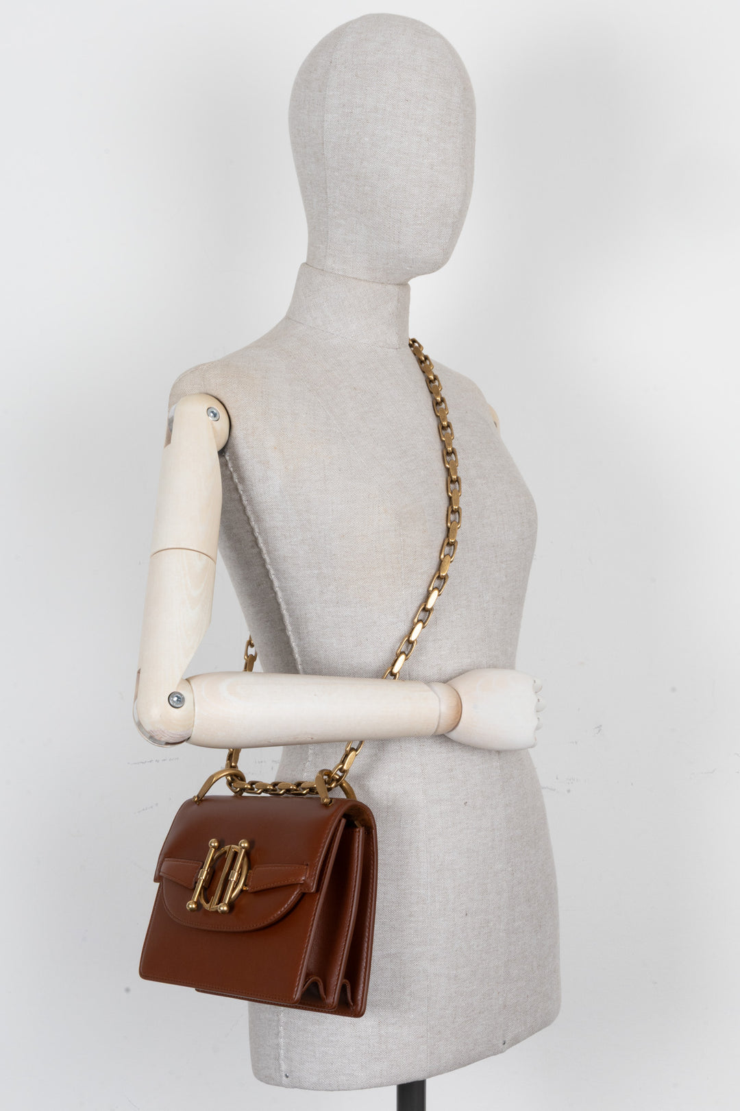 CHRISTIAN DIOR Sac à bandoulière DiorDirection en cuir marron