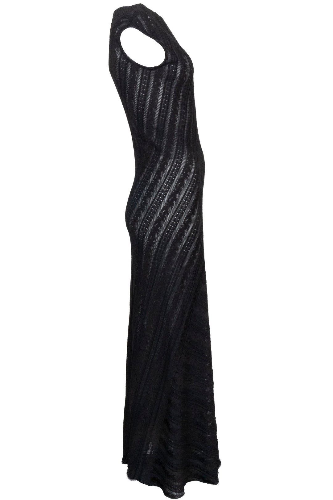 ALAÏA Sheer Knit Dress Black