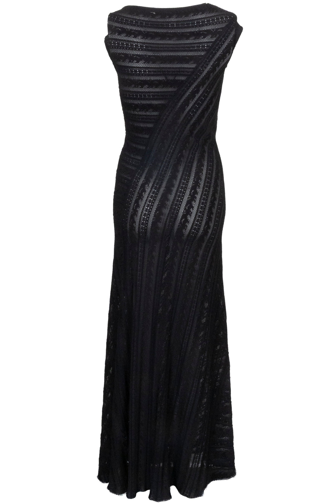 ALAÏA Sheer Knit Dress Black