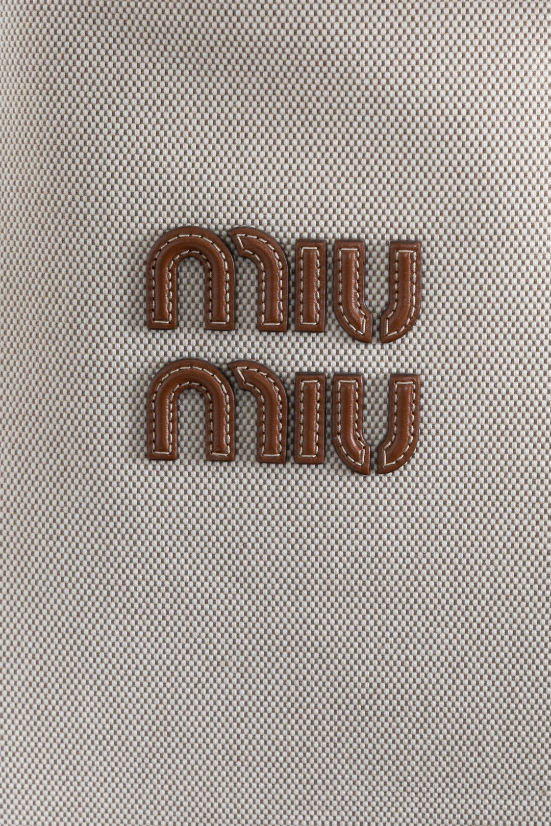 MIU MIU Ivy Shopper Canvas Brown