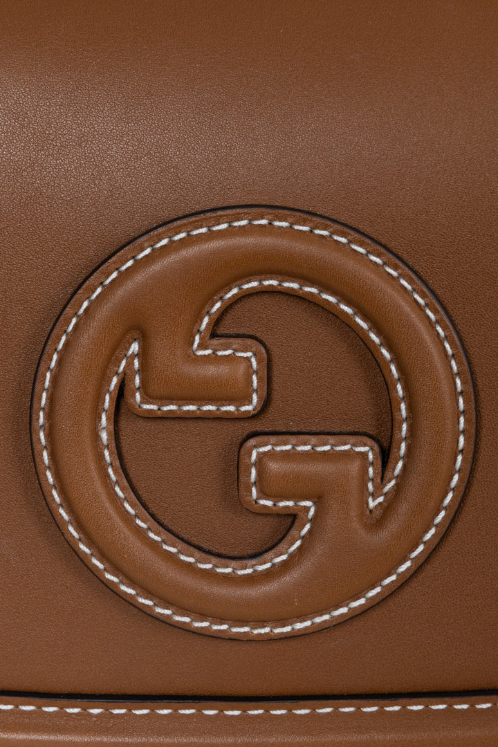 GUCCI Blondie Bag Leather Brown