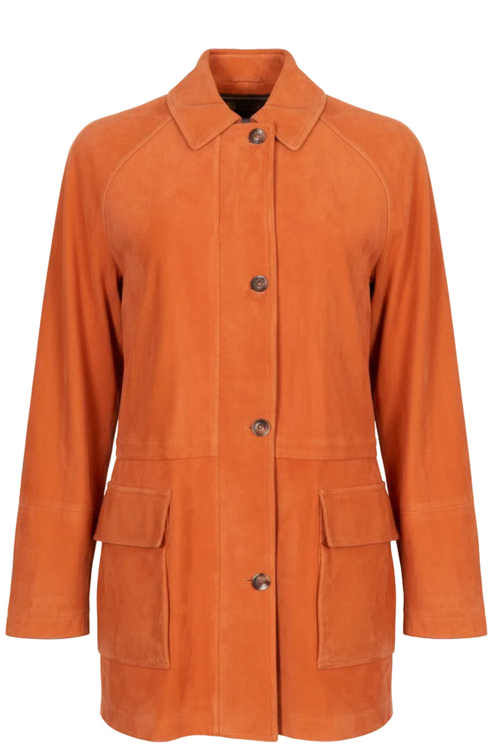 LORO PIANA Jacket Suede Orange