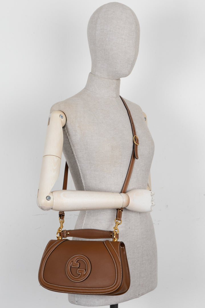 GUCCI Blondie Bag Leather Brown